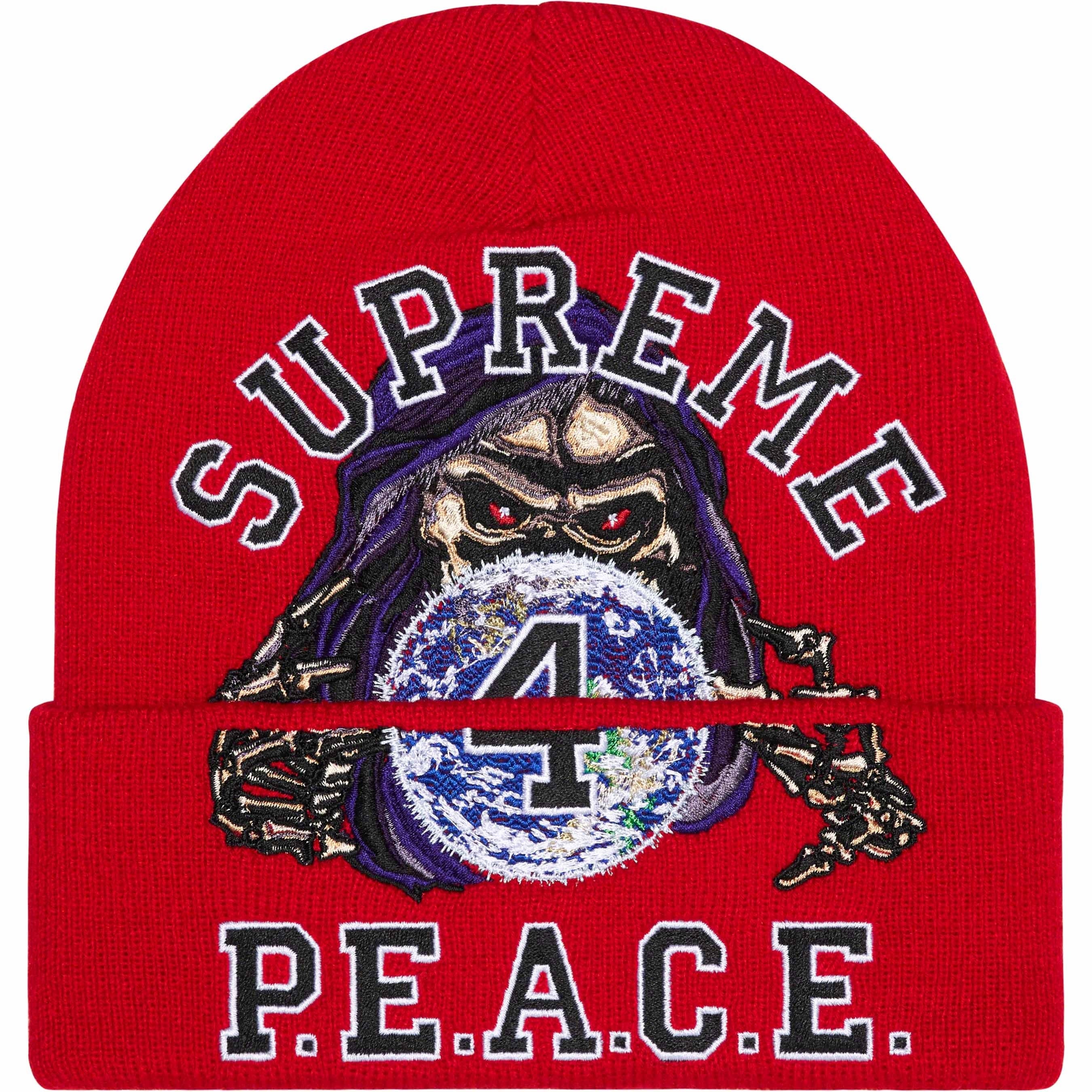 Peace Embroidered Beanie view 3